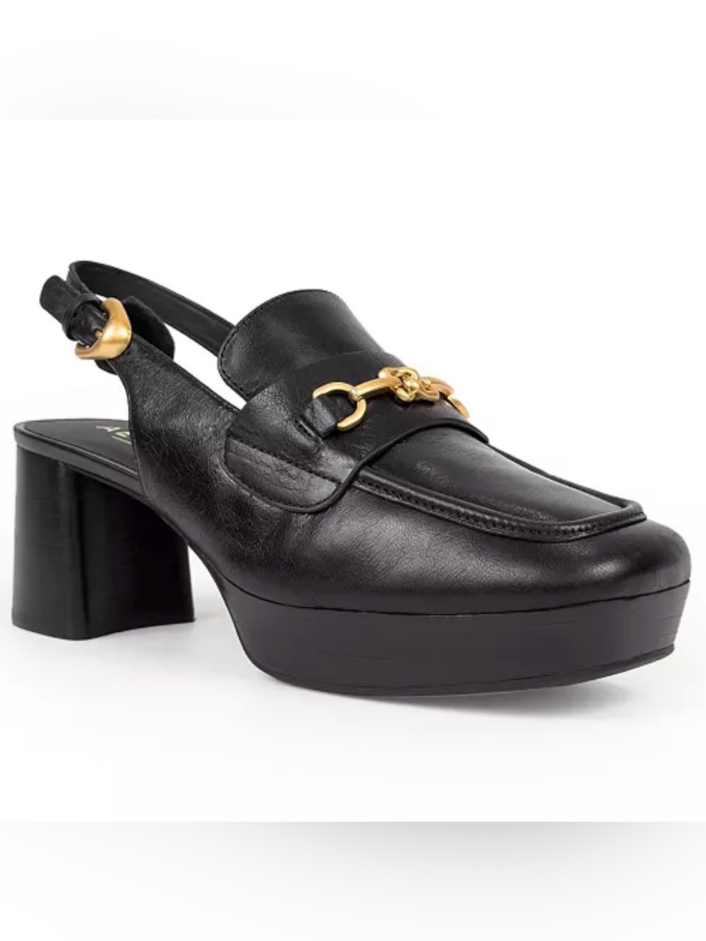 AEROSOLES Black Leather Sorin Slingback Pump size 6